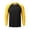 Yellow, variant on SRZYMJ Men's Long Sleeve Crew Neck Baseball Shirt, Casual Dynamic Cotton Raglan T Shirts