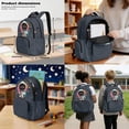 thumbnail image 3 of Kuiaobaty Cat Astronauts Print Backpack and Lunch Bag Set for Teens Planet Print Backpack Pencil Case with Zipper Roomy Sturdy Bookbag Lunch Box with Adjustable Strap for School Picnic, 3 of 7