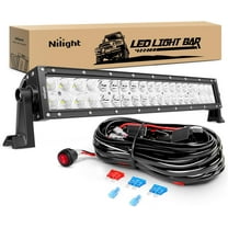 Nilight 22Inch 120W Spot Flood Combo Bar Led Off Road Lights with 16AWG Wiring Harness Kit
