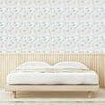 thumbnail image 3 of Ambesonne Spring Peel & Stick Wallpaper for Home, Lines Dots Foliage Flora, 13"x36", Pale Ceil Blue and Mustard, 3 of 5