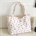 thumbnail image 2 of LNGOOR Floral Bliss BagCherry Print Simple Bucket Large One Shoulder Tote Bag For Female Students  One Shoulder School Bag, 2 of 7