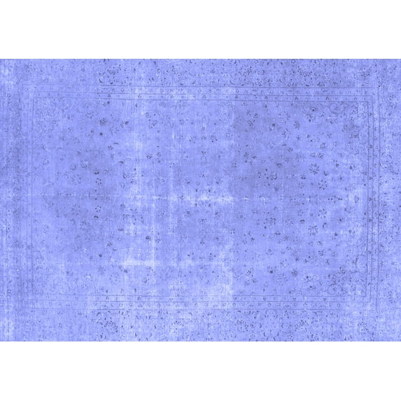 Ahgly Company Indoor Rectangle Abstract Blue Modern Area Rugs, 7' x 10'
