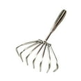 thumbnail image 2 of S SERENABLE Stainless Steel Claws Rake Hand Rake for Loosening Beach Clamming Accessories 7 tooth 9cm, 2 of 9