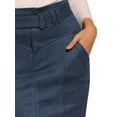 thumbnail image 5 of INSPIRE CHIC Women's Skirt Faux Suede High Waist Casual Belted Pencil Skirts S Dark Blue, 5 of 6