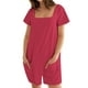 thumbnail image 1 of Sudadera de Color Sólido de las Mujeres, Manga Corta Romper de Ajuste Suelto con Bolsillos Dobles Y Detalle de Costura para el Verano Y los Viajes, Traje de Juego Casual, 1 of 6