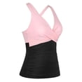thumbnail image 3 of Xdegoge Women's Halter Tankini Top with Criss-Cross Back and Ruched Front, Tummy Control, Push-Up Effect, Perfect for Swimming, Summer, Athletic Wear, 3 of 4