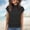 Black, variant on Short Sleeve Tops for Women High Neck Solid Fashion Casual Ribbed Hem Shirts Summer Vacation Beach Basic Travel Pullover Tee