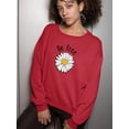 thumbnail image 2 of Be Free Heart Daisy Sweatshirt Women -Image by Shutterstock, Female Medium, 2 of 4