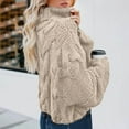 thumbnail image 4 of Fmbrln Womens Oversized Knitted Sweaters Long Sleeve Turtleneck Sweaters Casual Loose Solid Color Pullover Sweaters Fall Winter Fashion Clothes Khaki XL, 4 of 5