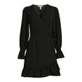 thumbnail image 6 of Nine.Eight Women’s Ruffle Wrap Dress with Long Sleeves, 6 of 6