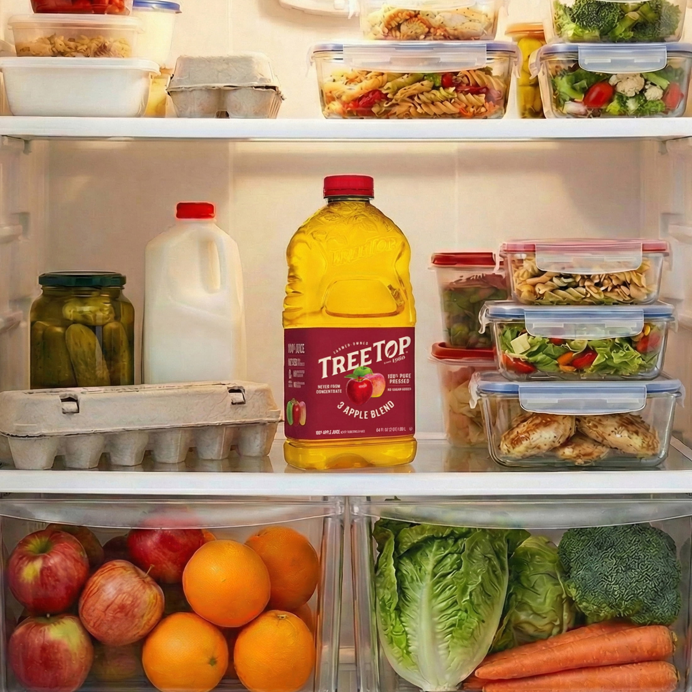 Tree Top 100% Pure Pressed 3 Apple Blend Juice, 64 fl Oz