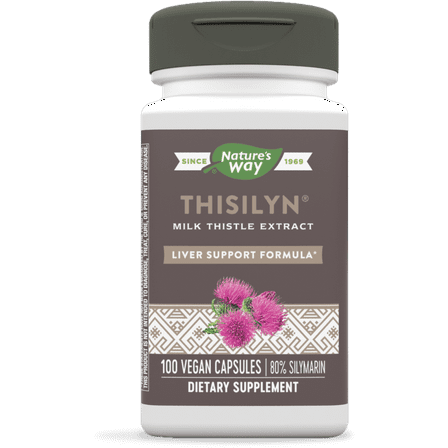 Nature's Way Thisilyn Standardardized Milk Thistle Extract, Supports Liver Function*, 100 Capsules