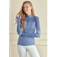 thumbnail image 4 of Women's Quarter Zip-Up Front Jacket with Thumb Holes - Great for Layering, 4 of 5