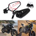 thumbnail image 2 of Rich Choices Espejos Retrovisores Universales Para Motocicleta, Color Negro, 0.866 In, 7/8 Pulgadas, Grom Msx125 Cb500F Z125 Pro Z650 Z750 Z800 Z900 Mt-03 Mt-07 Fz-07 Mt-09 Fz-09 Mt-10 Fz-10 Mt-25 Fz6, 2 of 5