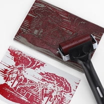 WRISTBIQUE 1-Pack Ink Roller for Printmaking Artists, Cylindrical ABS Handle, Smooth Ink Application Tool