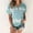 #1-Mint Green, variant on Womens Plus Size Tops,Womens Blouses,Women's Fashion Printed Short Sleeve T-shirt Blouse Round Neck Casual Tops Shirt