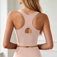 thumbnail image 4 of Ulitacool Tank Tops For Women Wide Strap U Neck Seamless Crop Camis Wireless Built In Shelf Cup Support Layering Shirts For Daily Commute 2Xl Pink, 4 of 5