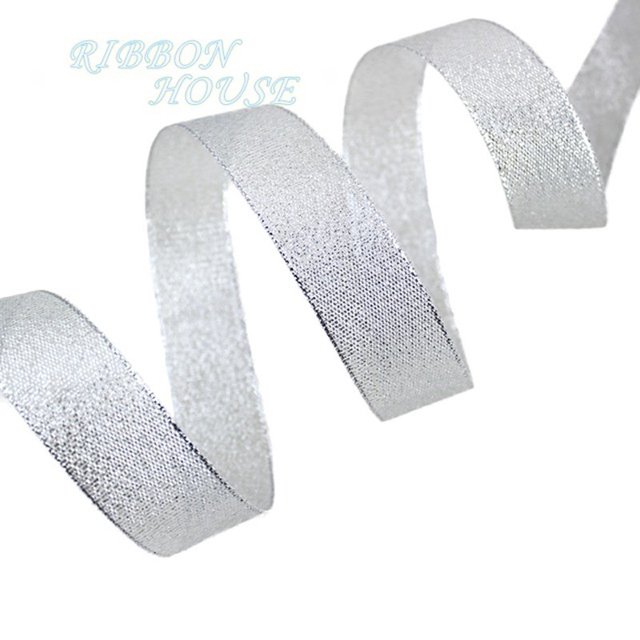 (25 Yardas/Rollo) Gold And Silver Ribbon Christmas Holiday Gift Box Packaging Celebración Decoraciones