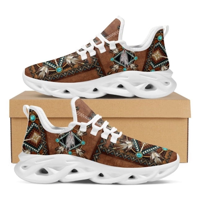 Zapatillas deportivas de malla con estampado tribal africano para mujer, cómodas, con plataforma y cordones, ligeras, para mujer
