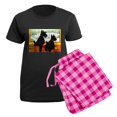 thumbnail image 5 of CafePress - A Scotty Dog Christmas Women's Dark Pajamas - Women's Short Sleeve Print T-Shirt and Pants Dark Cotton Pajama Set, 5 of 7