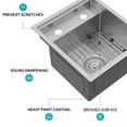 thumbnail image 3 of 15-in Undermount Bar Sink with Folding Faucet-16 Gauge Stainless Steel Workstation Prep Sink, 3 of 10