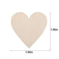 thumbnail image 3 of 50 Pcs Wood Hearts For Crafts Unfinished Cutout Shape Wooden Crafts Wooden Heart Ornaments For Diy/ 5cm50 log love DIY decorative wood pieces laser cut peach heart graffiti patches, 3 of 5