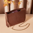 thumbnail image 4 of Purse Organizer Insert for Handbags Felt Tote bag Divider Pocket Inside with Handbag Chain Straps Clutch Crossbody Conversion Kit with Eyelet for Purse Clutch Travel bag 23x18 (Brown), 4 of 6