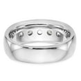 thumbnail image 5 of Solid 14K White Gold Five Stone Diamond Channel Set Wedding Band Ring Size 8.5 (.765 cttw.), 5 of 8