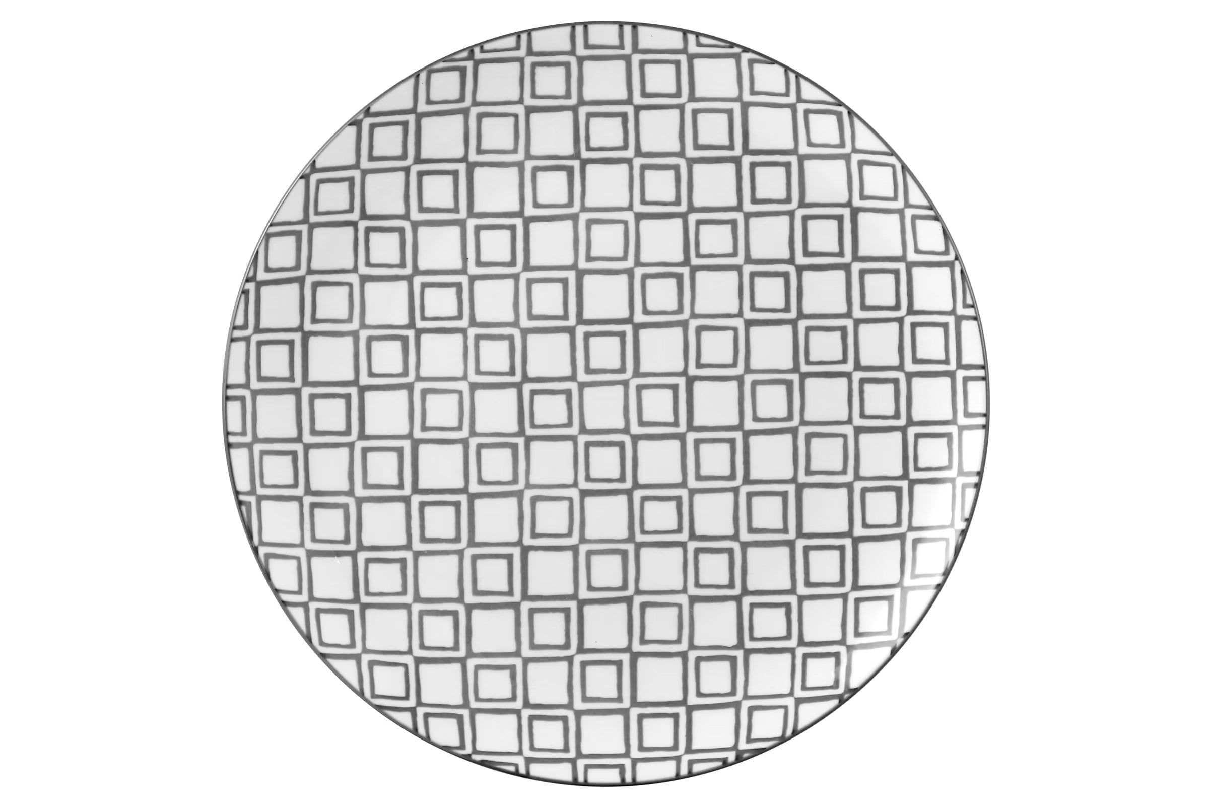 Mainstays Chiara 4 Piece Stoneware Round Gray Dinner Plates