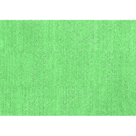 Ahgly Company Indoor Rectangle Solid Emerald Green Modern Area Rugs, 7' x 10'