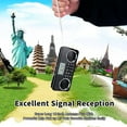 thumbnail image 4 of Wiher Portable FM Radio with Bluetooth, MP3 Player, TF/USB Playback & 10 Presets, Rechargeable Battery, 5W Stereo Sound for Home, Travel, and Outdoor Use Black, 4 of 8
