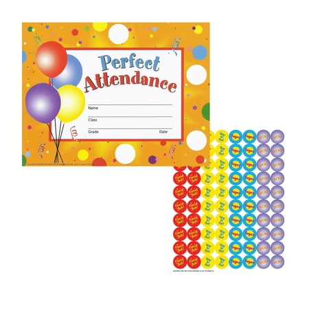 Office, School, Home, College Prefect Attendance Certificates And Reward Seals Pack of 5
