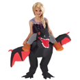 thumbnail image 1 of Morris Costumes MHMCKROIBD Inflatable Ride-On Dragon Halloween Kids Costume - Black, 1 of 1