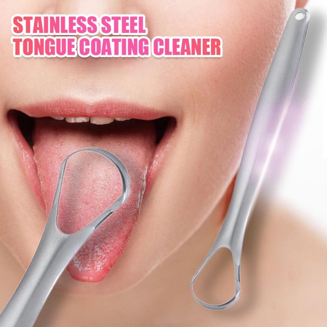 Tongue Scraper, Oral Care Fresh Breath Tool, Stainless Steel Tongue Cleaner, Easy to Use & Clean, Kitchen and Dining Essential for Daily Hygiene, Safe and Durable 3-Piece Set