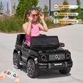 thumbnail image 2 of Voltz Toys Licensed Mercedes Benz G63 12V Kids Ride On Car, Electric G Wagon Power Wheels for Toddlers with Parental Remote Control, Luxury Toy Truck with LED Lights, Music, Black, 2 of 6