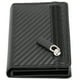 thumbnail image 2 of Tarjetero automático antirrobo para tarjetas de crédito, cartera con cremallera (fibra de carbono negra x 52 #), 2 of 10