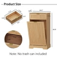 thumbnail image 2 of 13 Gallons Tilt Out Trash Can Cabinet, Wooden Fluted Trash Can Cabinet with Drawers, Hidden Garbage Can Laundry Cabinet with Hooks for Kitchen Living Room, Natural Oak, 2 of 7
