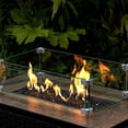 thumbnail image 3 of 10lbs Fire Glass, 1/4'' Reflective Glass Fire Pit Rocks for Fire Pit Table, Fireplace, Black, 3 of 7