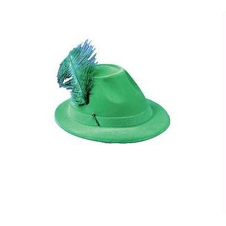 MorrisCostumes GC88 Hat Alpine Green with Feather
