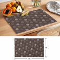 thumbnail image 6 of Brown Daisy Placemats Set of 8 Modern Farmhouse Chrysanthemum Floral Place Mats Indoor Wipeable Table Mats Washable Cloth Dining Table Placemats for Kitchen Holiday Party Home Decor 13x19 Inch, 6 of 9