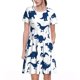 thumbnail image 1 of Disketp Cute Cartoon Dinosaurs para Vestido de Manga Corta para Mujeres, Vestidos de Verano para Mujeres, Casual y Holgado para la Playa, 1 of 6