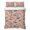 Muted Coral, Emerald Green, variant on Quilts King Size Bedding Set, Palm Trees Lightweight Quilted Comforter, Summer Island Ocean Waves Pattern Rustic Soft Reversible Bedspread Coverlet with Pillow Covers for All Season, 96" x 106"