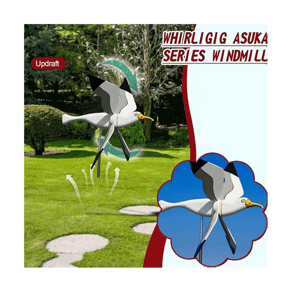 Seagulls Windmill,New Flying Seagul Windmill Garden Spinner Parrot Seagull Bird ,Pneumatic Top