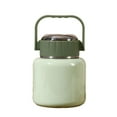 thumbnail image 2 of Termo para comida caliente, recipiente para comida para el almuerzo, de acero inoxidable, con aislamiento al vacío y cuchara plegable, caja Bento para Verde, 2 of 8
