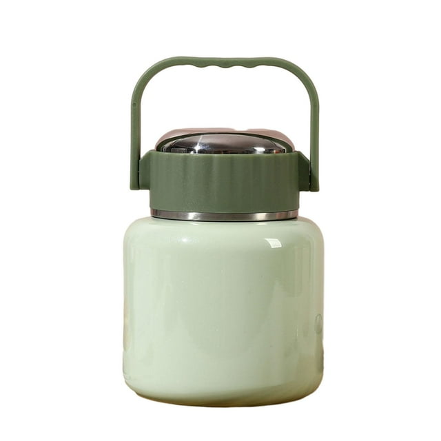 Recipiente para comida caliente, recipiente para almuerzo, boca ancha, portátil, para niños, adultos, termo, termo para sopa, para comida caliente o Verde