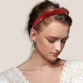 thumbnail image 3 of Unique Bargains Leather Head Bands for Women's Hair Thick Solid Colors Red 1 PCS, 3 of 6