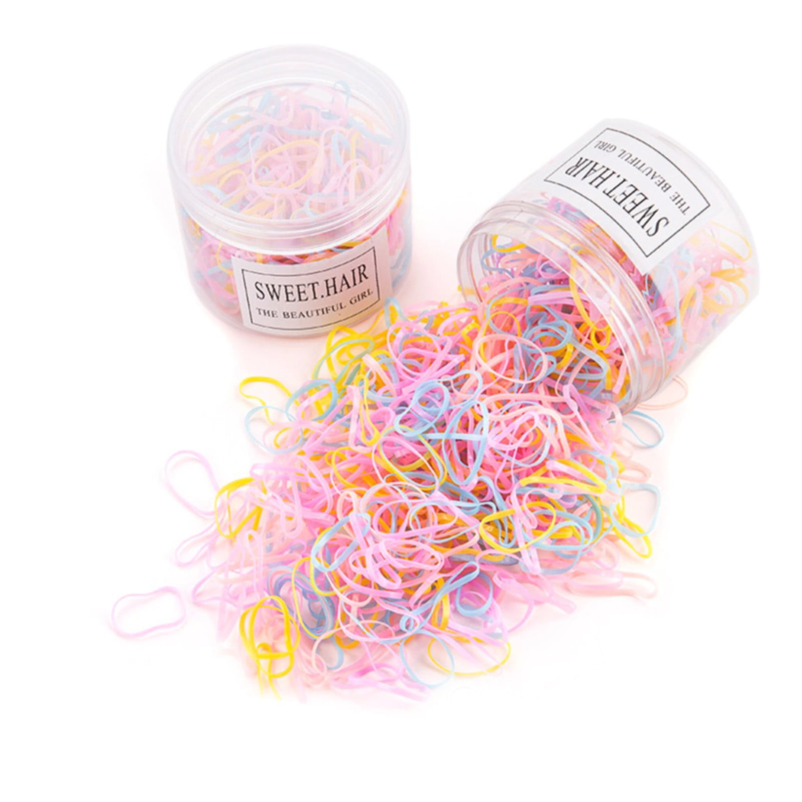 Hair Ties Hair Bands 1000 Pcs Colorful Rubber Band Kids Girl Colorful Fashion Disposable Rubber