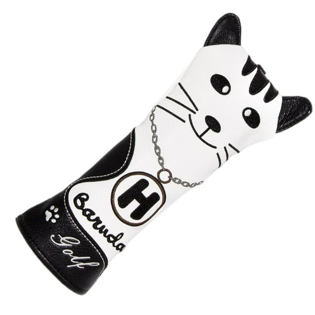 Funda para palos de golf Sunnimix Gato Impermeable Negro Blanco S