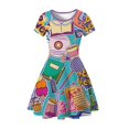 thumbnail image 1 of Turning Red Disney Ropa Niñas Vestido de verano Niños Cosplay Mei Panda rojo Estampado de dibujos animados Traje de encanto Casual Princesa Vestidos4T (Etiqueta 120) Gao Jinjia LED, 1 of 2