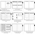 thumbnail image 4 of Mokani Planner - Weekly & Monthly Life Planner with Leather Hardcover A5-8.27” x 5.83” - Time Management & Hit Your Goal - Organizer Notebook & Journal - Start Any Time + Stickers, Navy, 4 of 8
